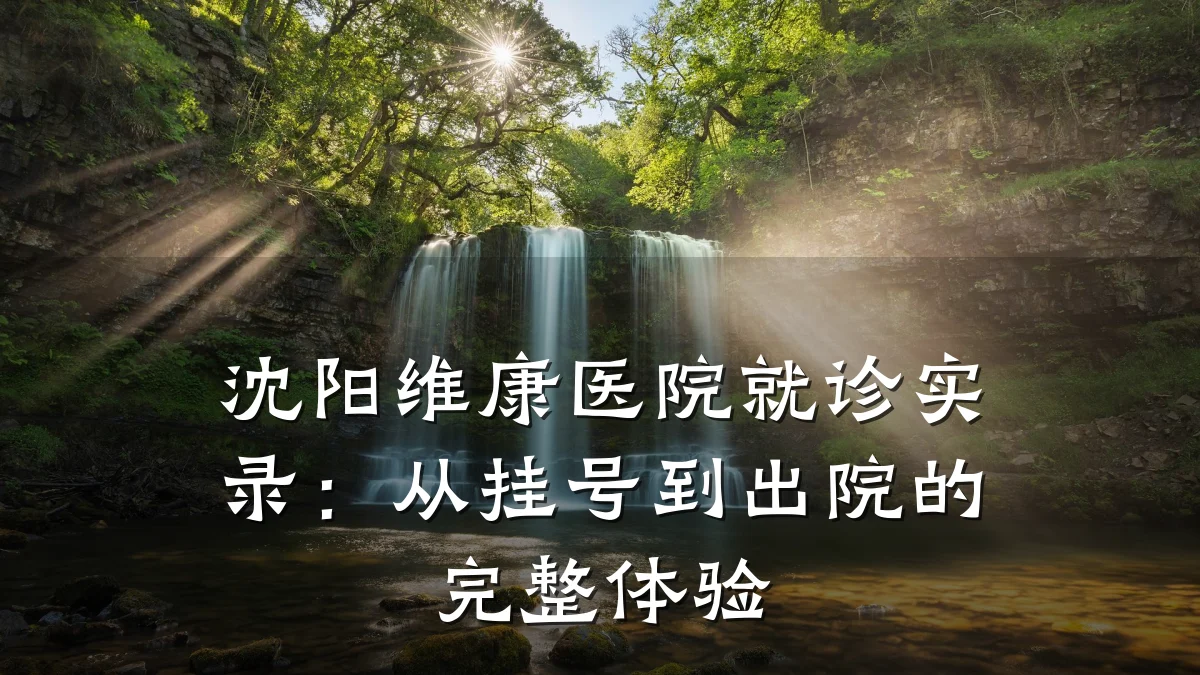 沈阳维康医院就诊实录:从挂号到出院的完整体验