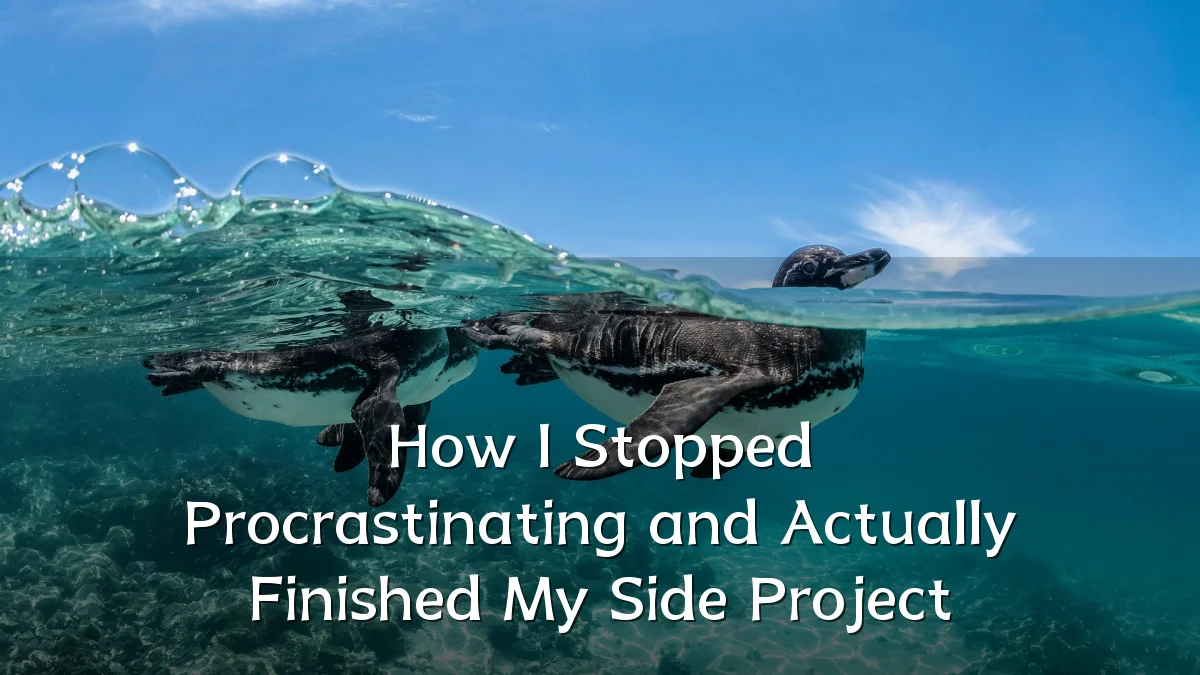 How I Stopped Procrastinating and Actually Finished My Side Project