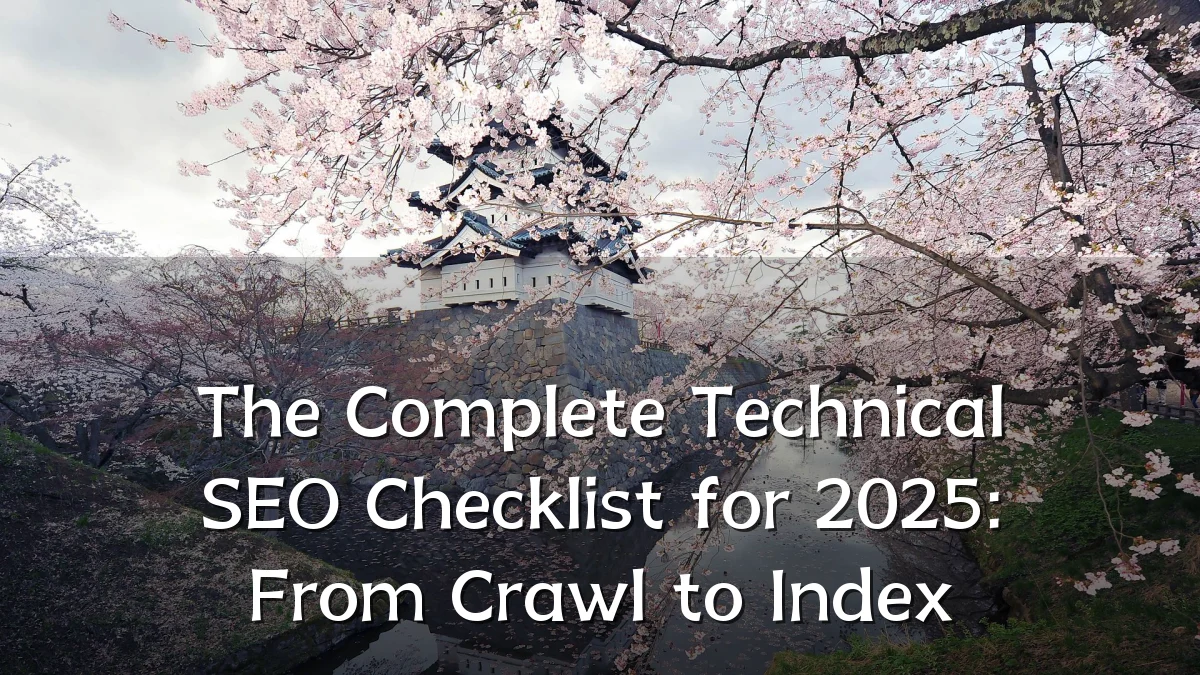 The Complete Technical SEO Checklist for 2025: From Crawl to Index