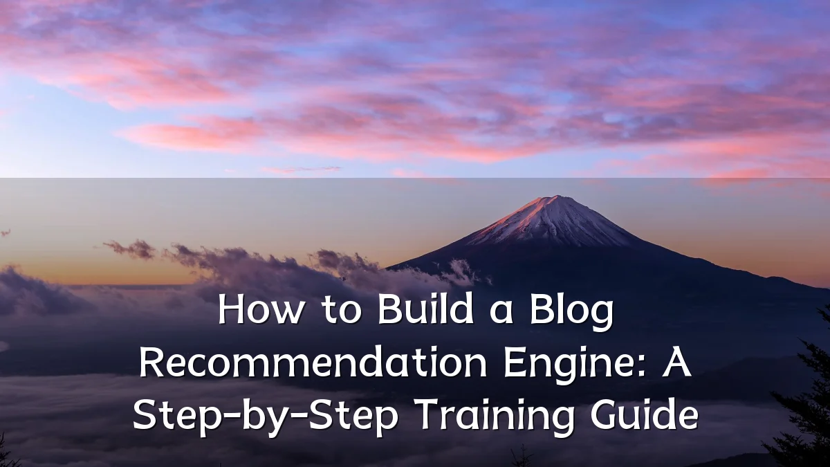 How to Build a Blog Recommendation Engine: A Step-by-Step Training Guide