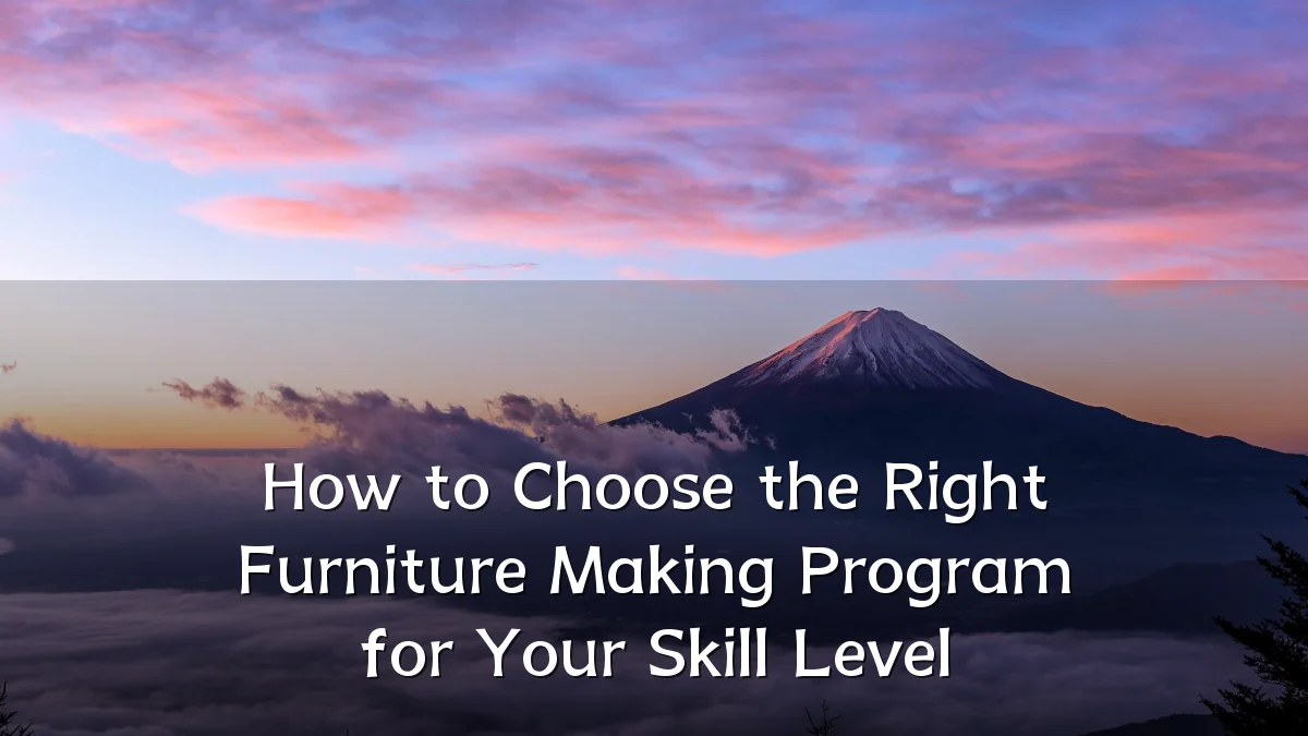 How to Choose the Right Furniture Making Program for Your Skill Level