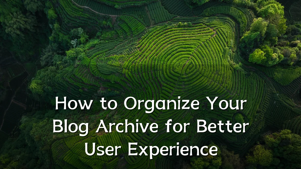 How to Organize Your Blog Archive for Better User Experience