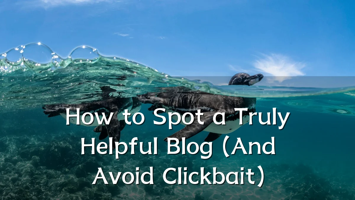 How to Spot a Truly Helpful Blog (And Avoid Clickbait)